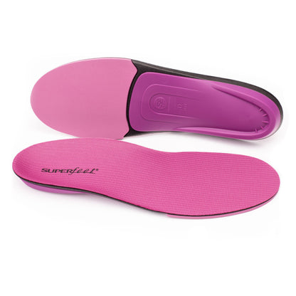 Superfeet BERRY Comfort, High Arch Anti-Fatigue Forefoot Inserts for Orthotic Support, Womens, Berry, 8.5-10 Women