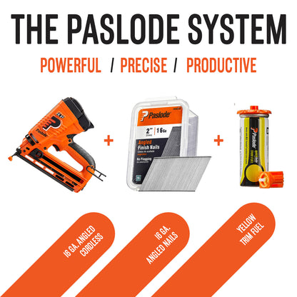 Paslode, Finishing Nail, 650047, 20 Degree Angled Galvanized, 16 Gauge, 2,000 per Box, 2 inch