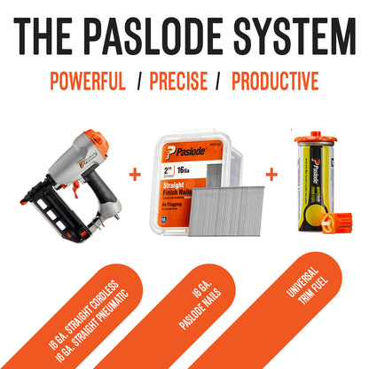 Paslode, Finishing Nail, 650285, Straight, 16 Gauge, 2,000 per Box, 2 inch
