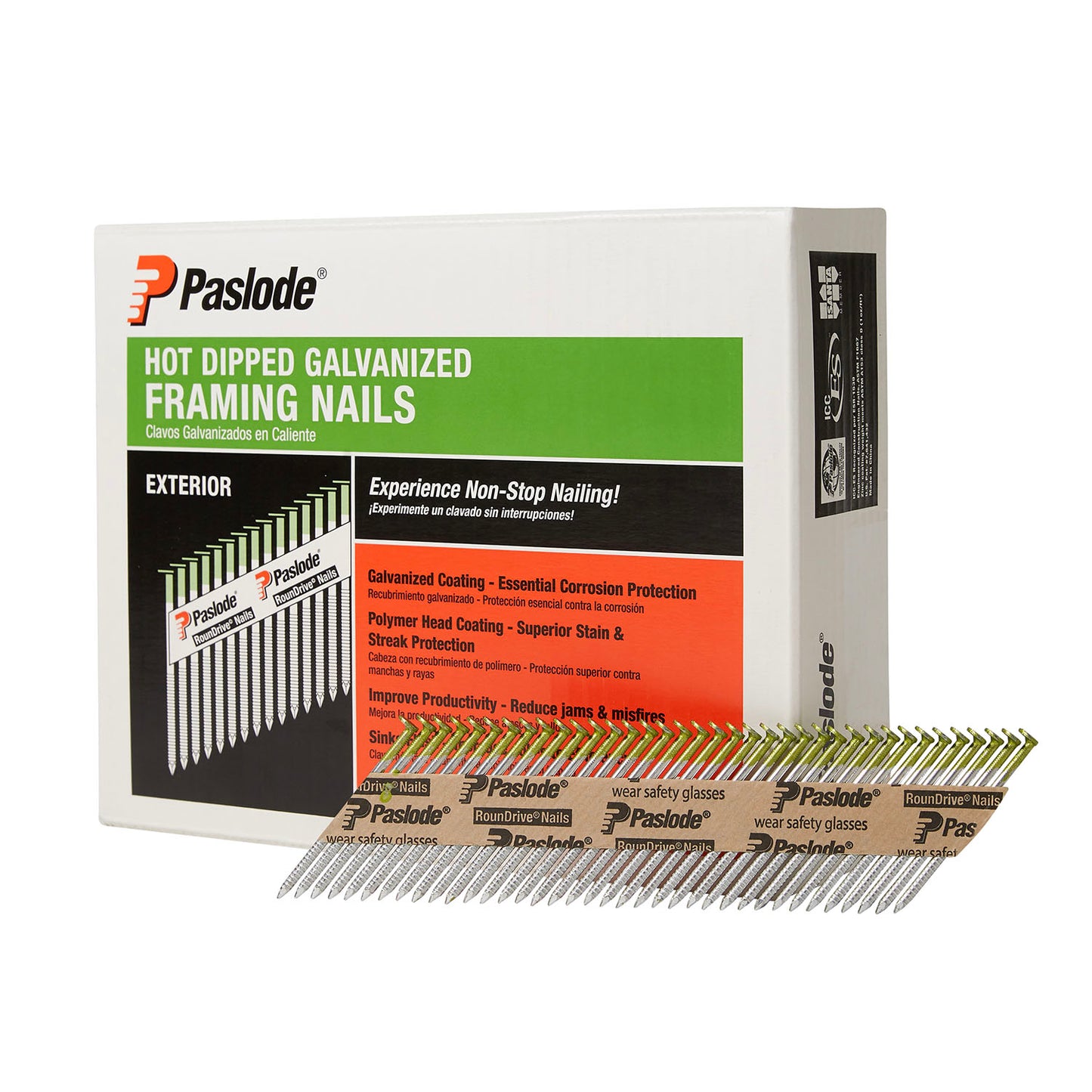 Paslode, Framing Nails, 650383, HDG 30 Degree Round Head, 2 3/8 inch x .113 Gauge 2,000 per Box