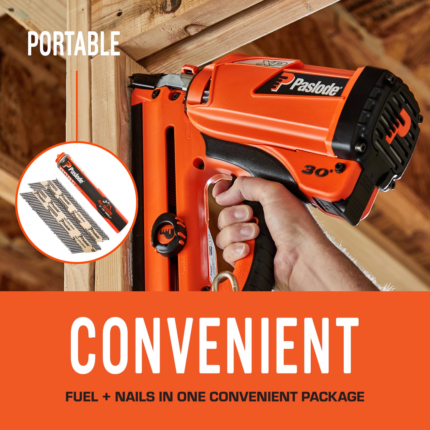Paslode, Framing Nails and Fuel Pack, 650522, 2 3/8 inch x .113 Gauge, Smooth Brite, 1 Fuel Cell and 1,000 Nails