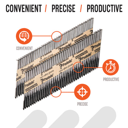 Paslode, Framing Nails and Fuel Pack, 650525, 3 inch x .131 Gauge, Smooth Brite, 1 Fuel Cell and 1,000 Nails