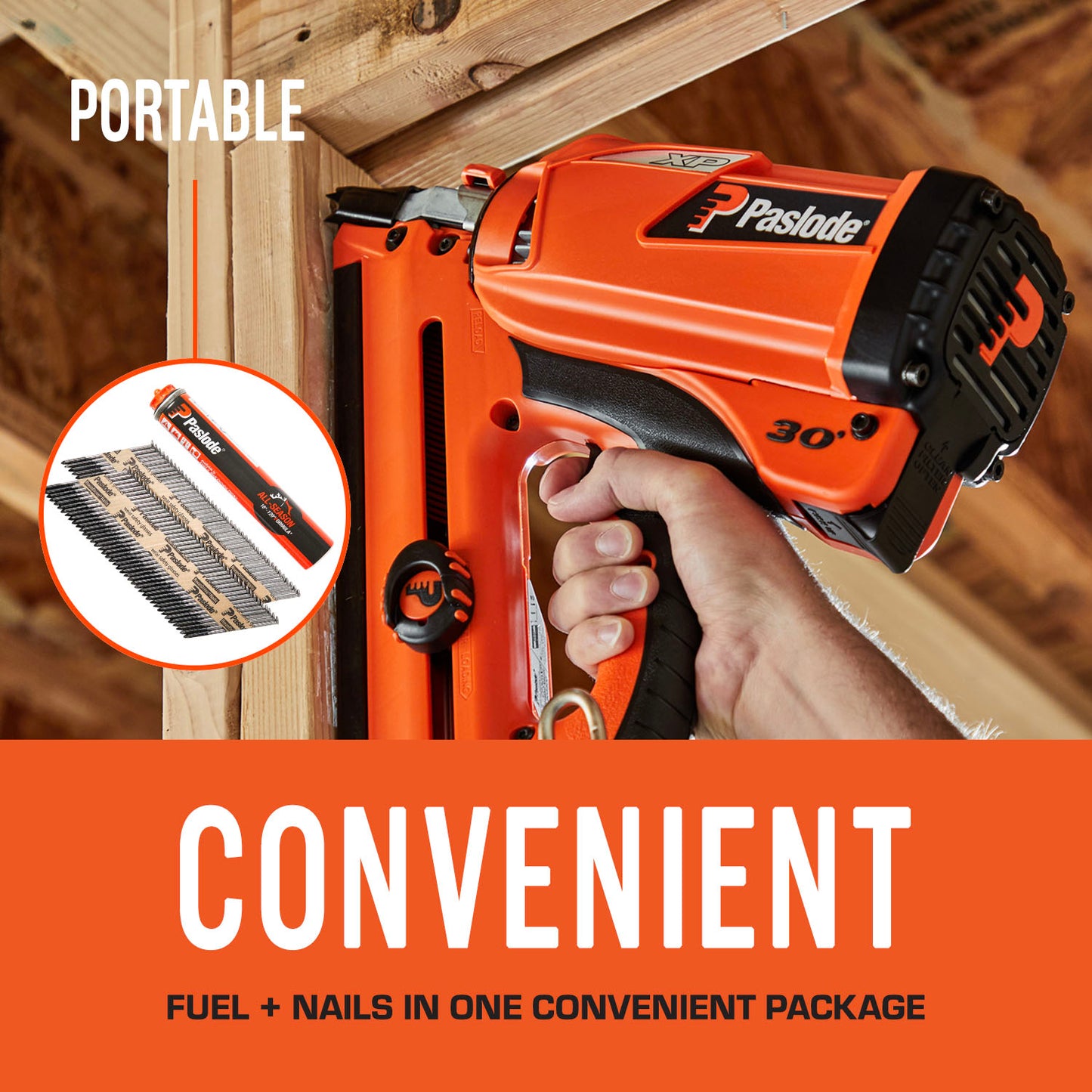 Paslode, Framing Nails and Fuel Pack, 650525, 3 inch x .131 Gauge, Smooth Brite, 1 Fuel Cell and 1,000 Nails