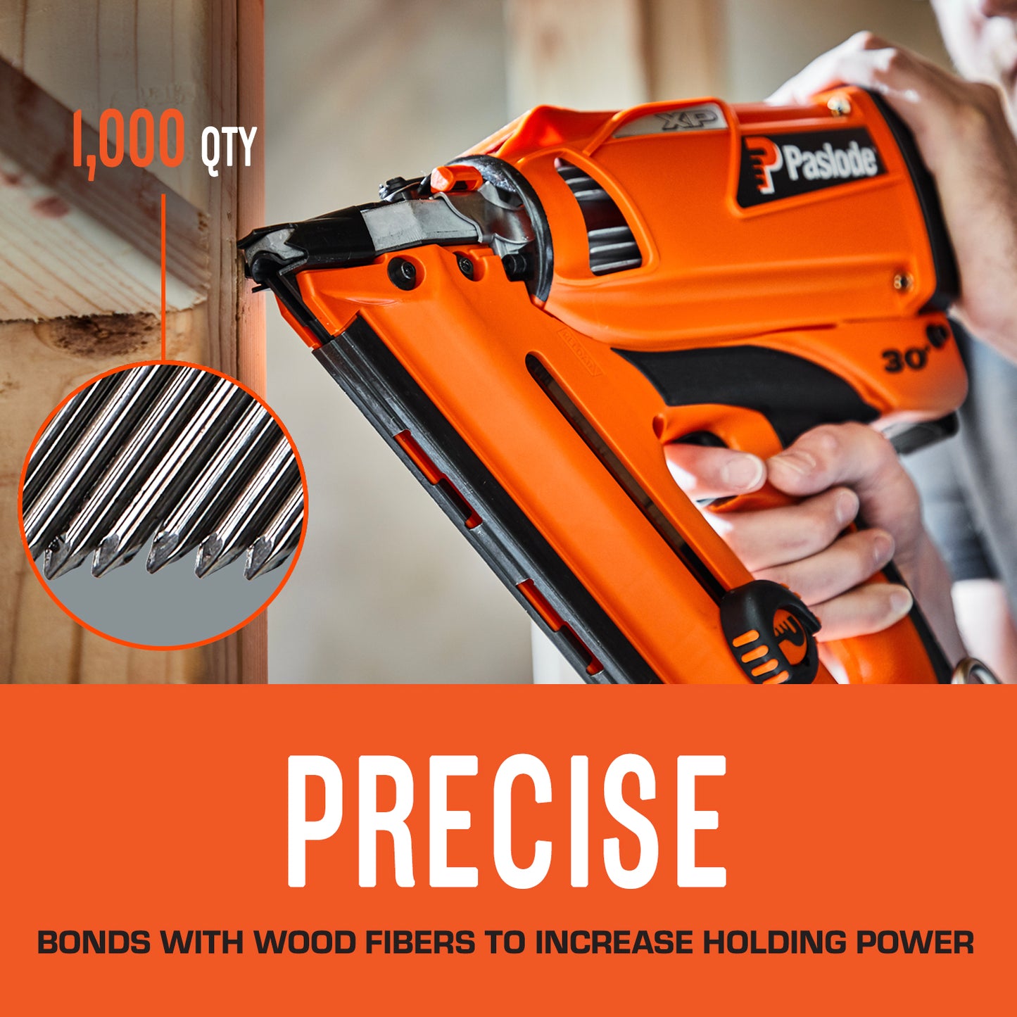 Paslode, Framing Nails and Fuel Pack, 650535, 3 1/4 inch x .131 Gauge, Smooth Brite, 1 Fuel Cell and 1,000 Nails