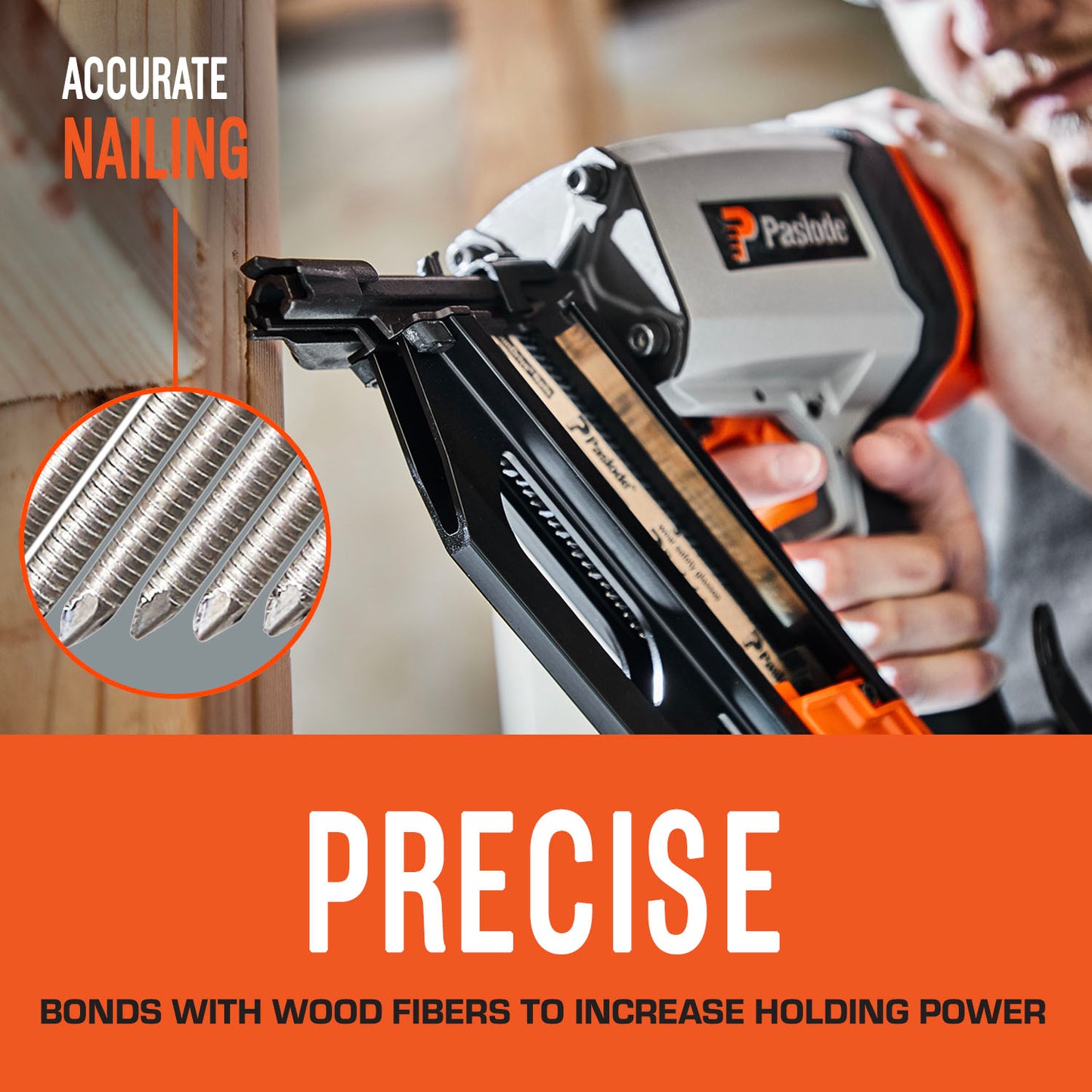 Paslode, Framing Nails, 650603, 30 Degree RounDrive Brite, 2 3/8 inch x.113 Gauge, Ring, 2,000 per Box