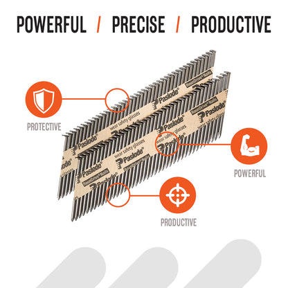 Paslode, Framing Nails, 650604, 30 Degree RounDrive Brite, 2 3/8 inch x.113 Gauge, Smooth, 2,000 per Box