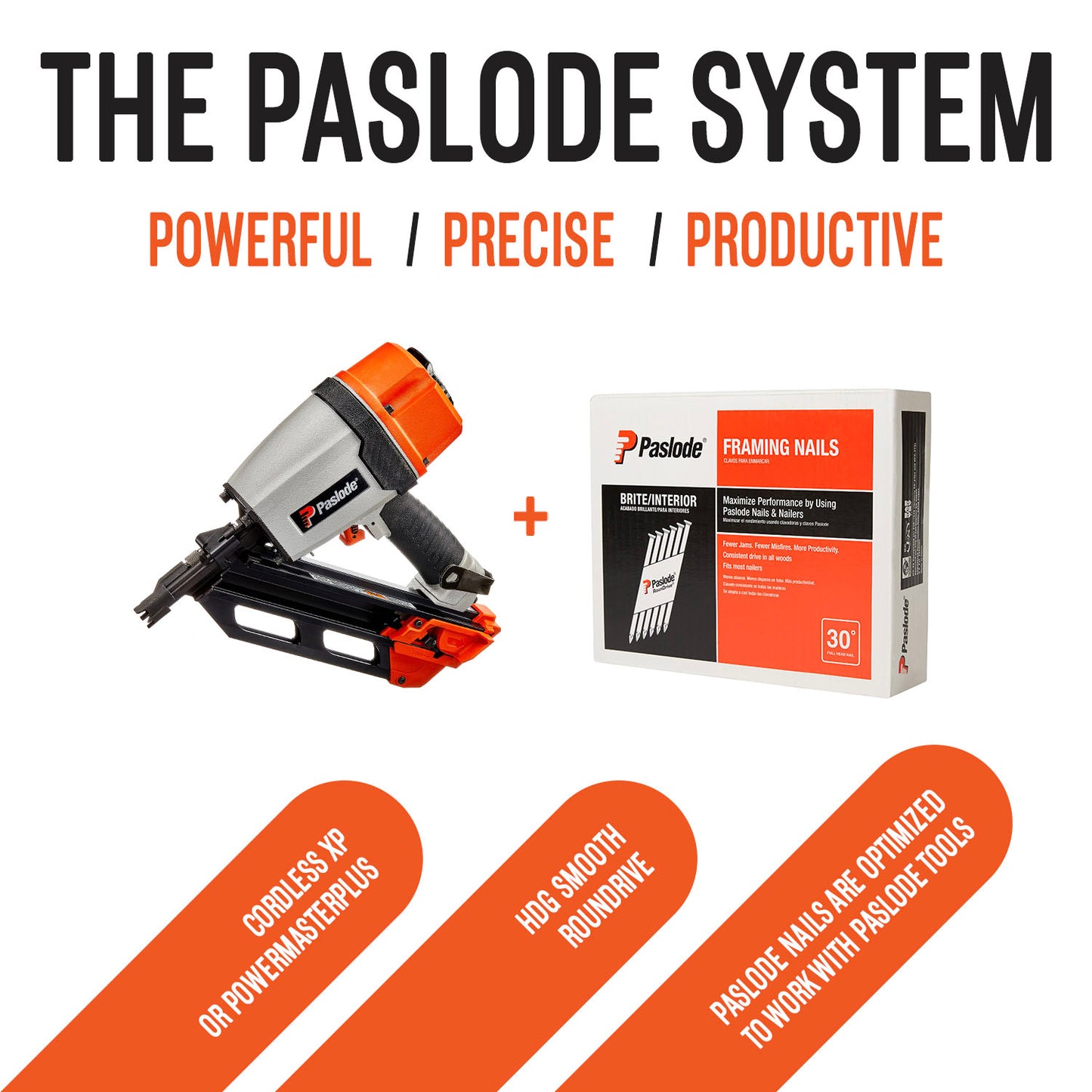 Paslode, Framing Nails, 650604, 30 Degree RounDrive Brite, 2 3/8 inch x.113 Gauge, Smooth, 2,000 per Box