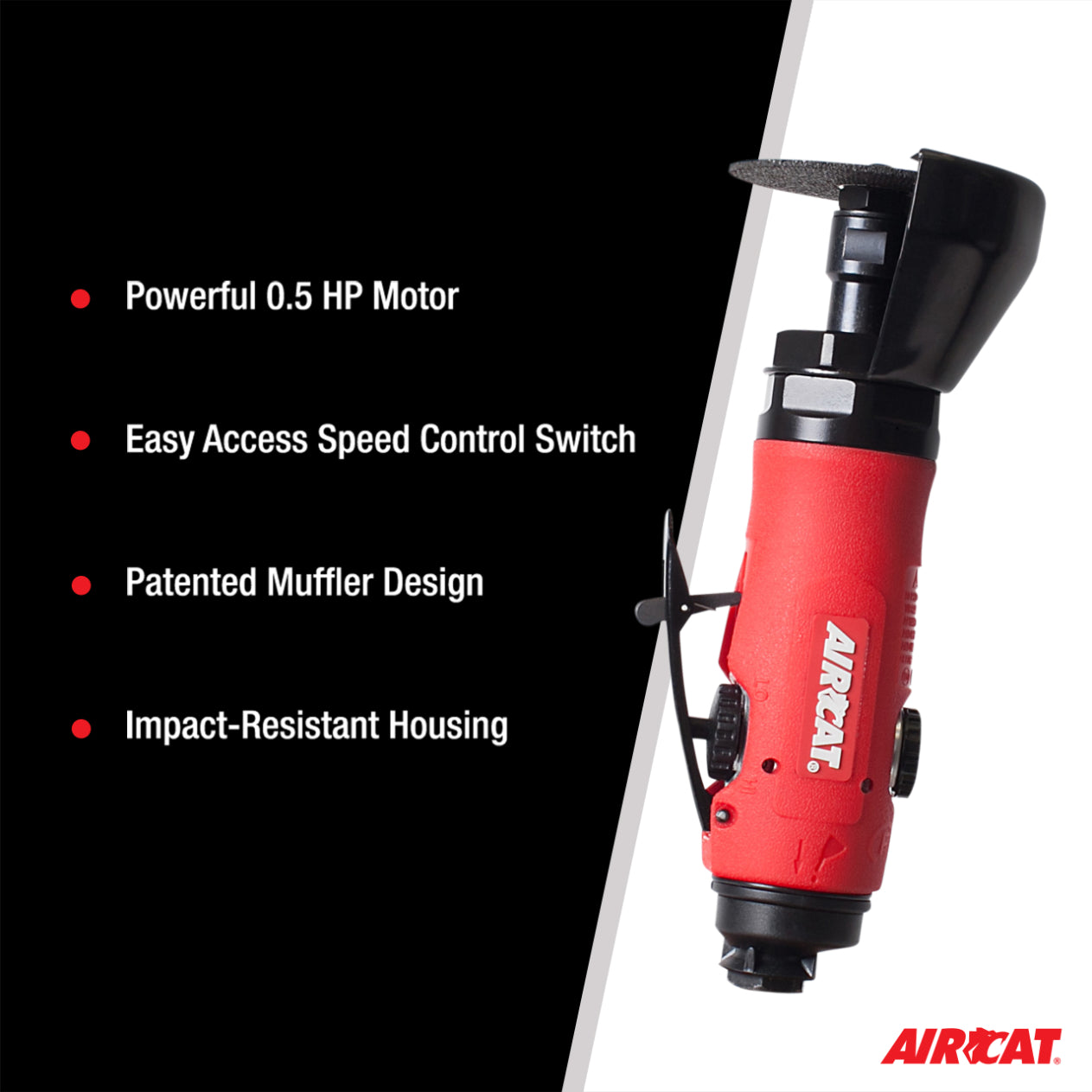 AirCat 6520 Composite Reversible Cut-off Tool, Small, Red/Black