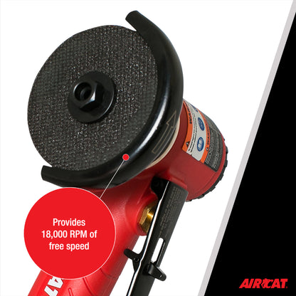 AIRCAT 6525-A: .6 H 3-Inch In-Line Cut-Off Tool 18,000 RPM