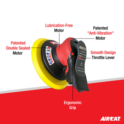 AIRCAT 6700-5-336: Non Vac Orbital Palm Sander 11,000 RPM