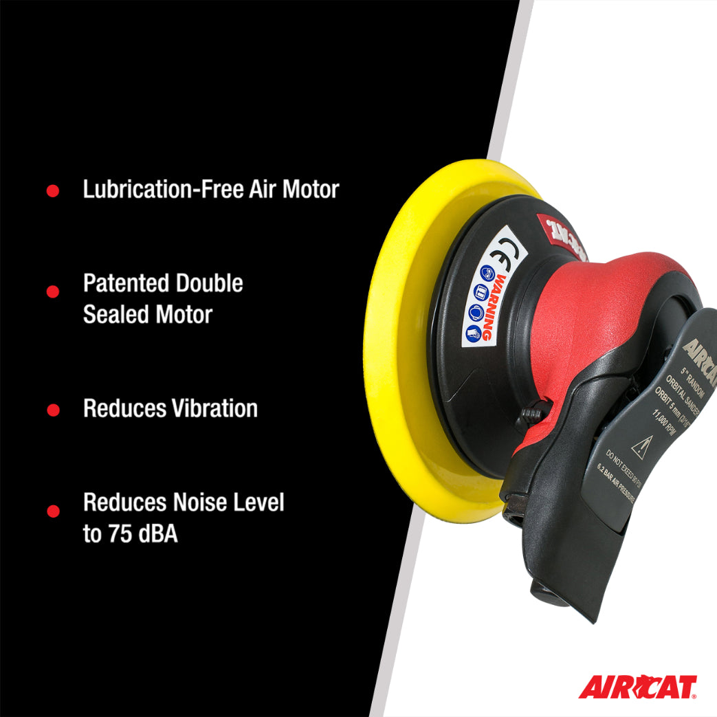 AIRCAT 6700-5-336: Non Vac Orbital Palm Sander 11,000 RPM