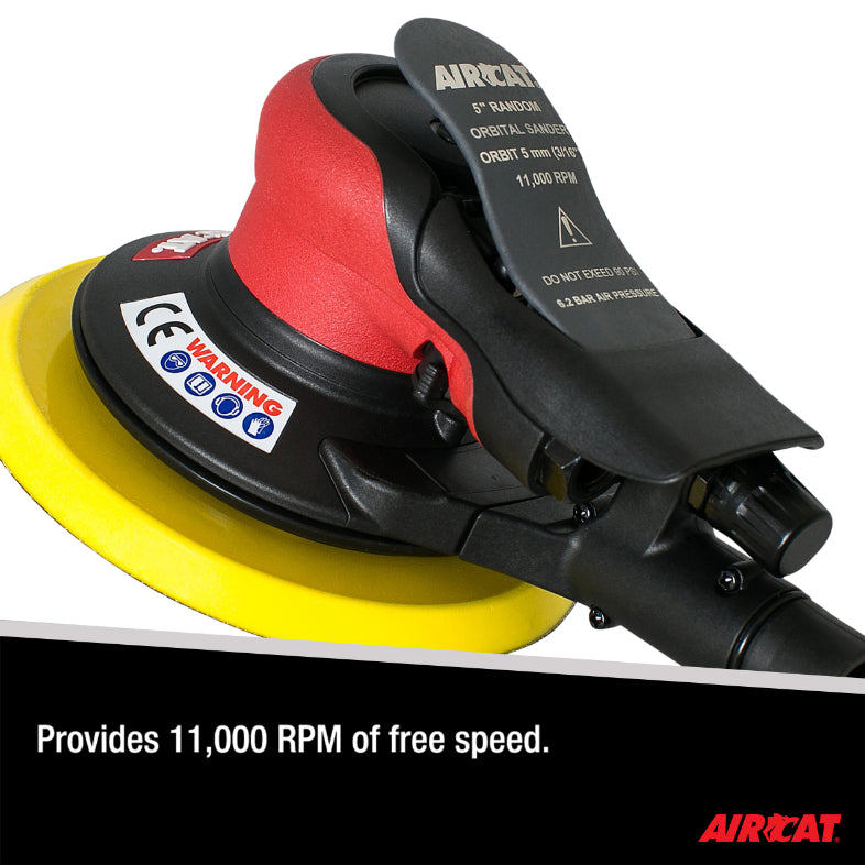 AIRCAT 6700-5-336CV: Central Vac Orbital Palm Sander 11,000 RPM