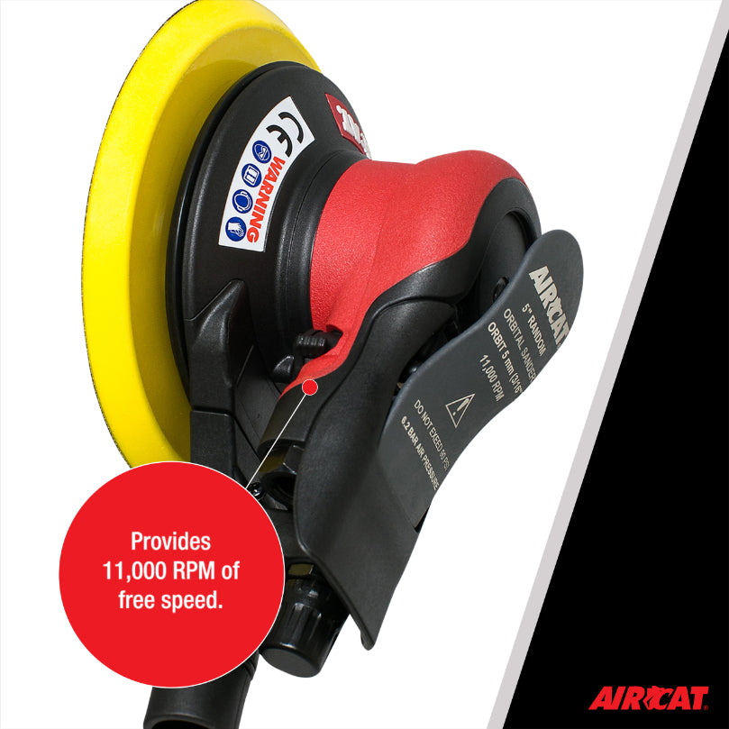 AIRCAT 6700-5-336CV: Central Vac Orbital Palm Sander 11,000 RPM