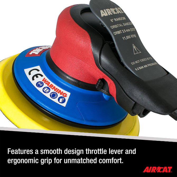 AirCAT 6700-6-332 6"" Palm Sander 3/32"" Orbit