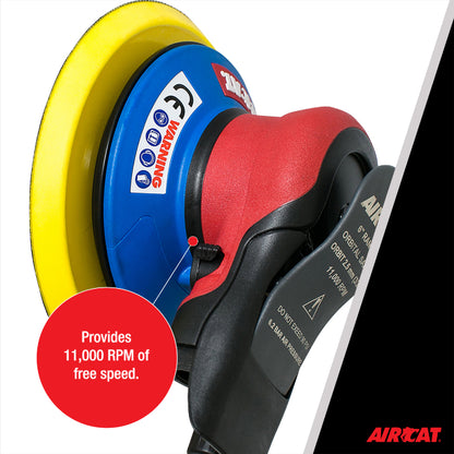 AirCAT 6700-6-332 6"" Palm Sander 3/32"" Orbit