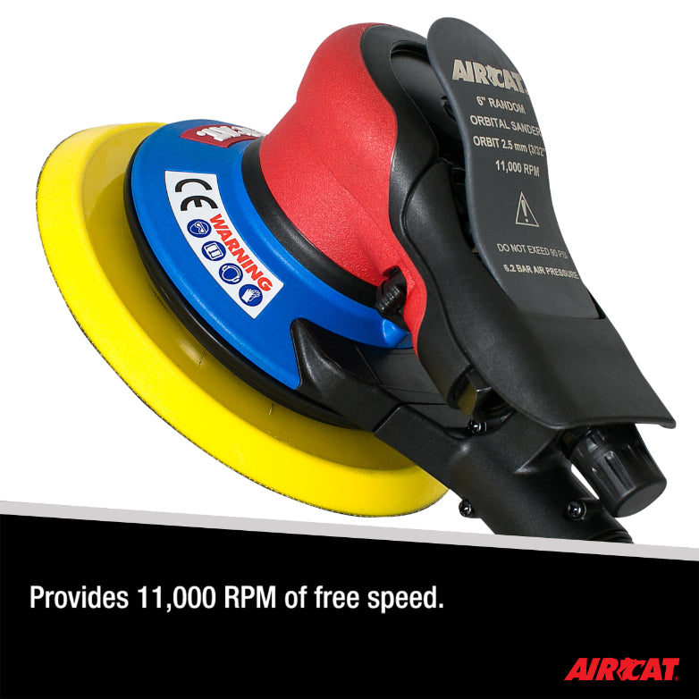 AIRCAT 6700-6-332CV: Orbital Palm Sander Central Vacuum 11,000 RPM
