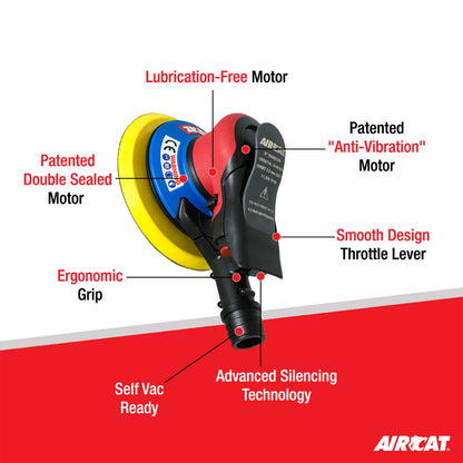 AIRCAT 6700-6-336SV: Self Vacuum Orbital Palm Sander 11,000 RPM