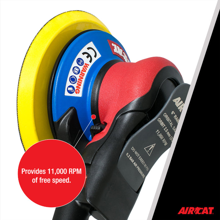 AIRCAT 6700-6-336SV: Self Vacuum Orbital Palm Sander 11,000 RPM