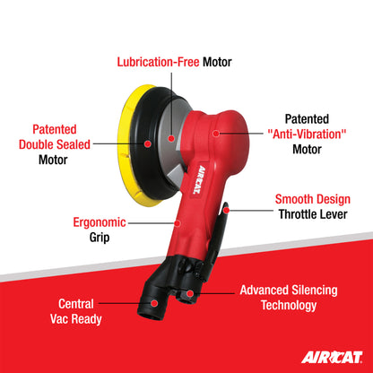 AirCAT 6700-6GCV 6" Central Vacuum Geared Sander