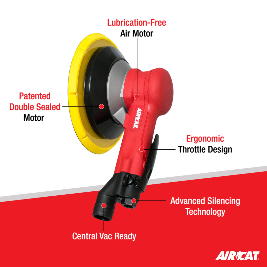 AIRCAT 6700-8GCV: Central Vac Geared Planetary Motion Sander 900 RPM