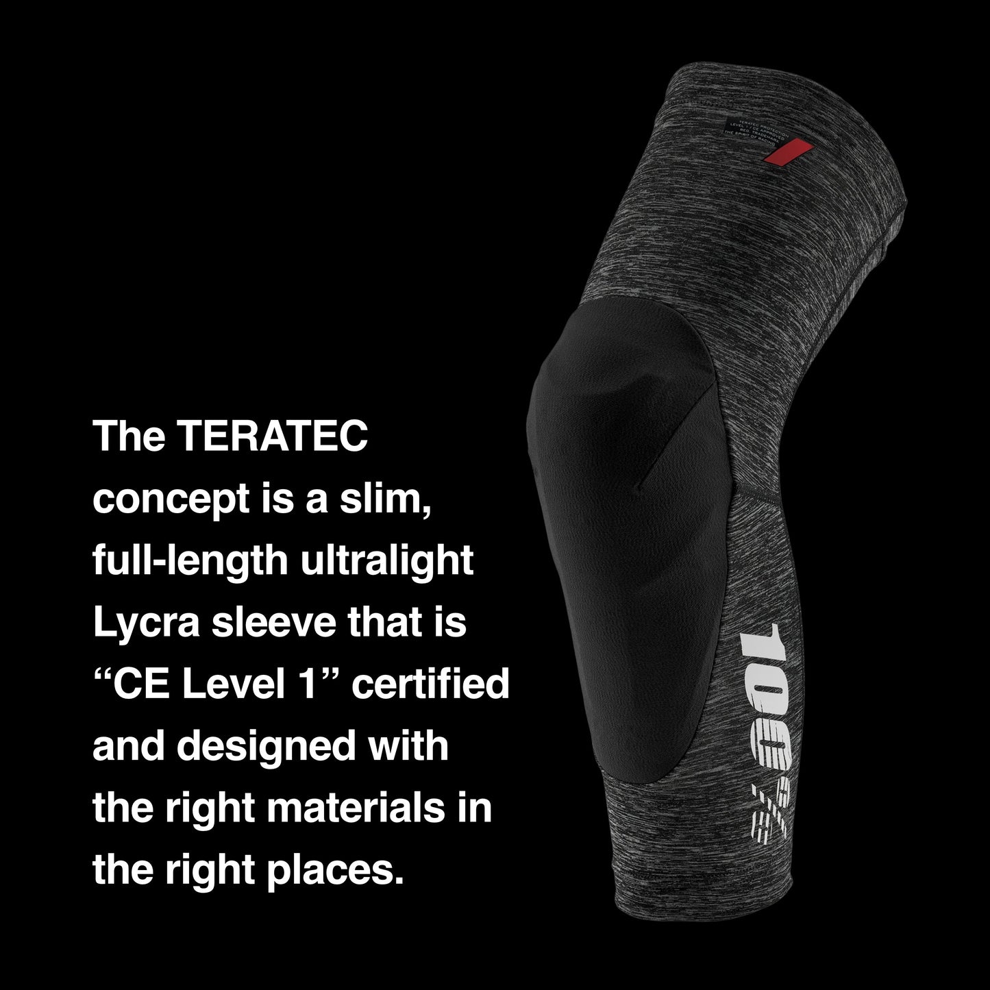 TERATEC Knee Guards Heather Grey/Black - L