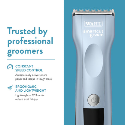 WAHL Professional Animal SmartCut Cordless Clipper Kit for Pet, Dog, and Cat Grooming, Blue (70006)