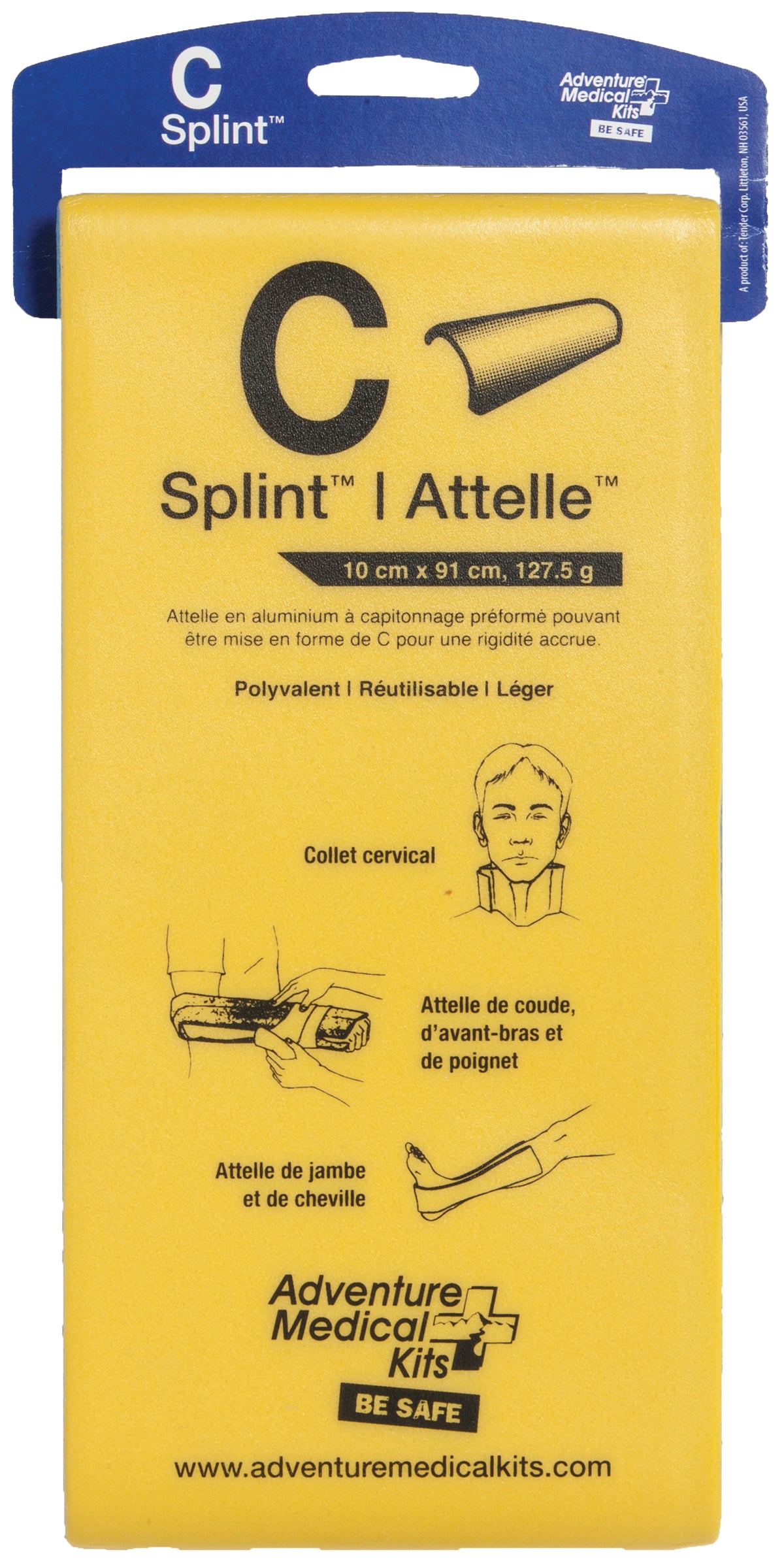 Adventure Medical Kits C-Splint for Fractured Limbs, 4 x 36 in