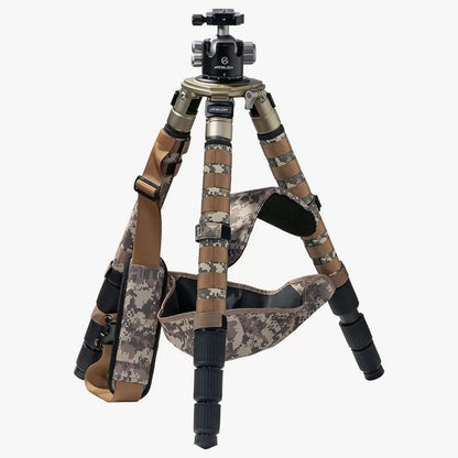 Athlon Optics Midas CF36 - Carbon Fiber Tripod (36mm tube), Ball Head (55mm), Soft sided carrying case, Accessories