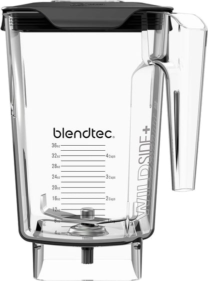 Blendtec WildSide (90 oz volume/36 oz Wet/Dry Fillable) -Five Sided-Professional-Grade Blender Jar-Vented Latching Lid-BPA-free-Clear, 90 fl ounces