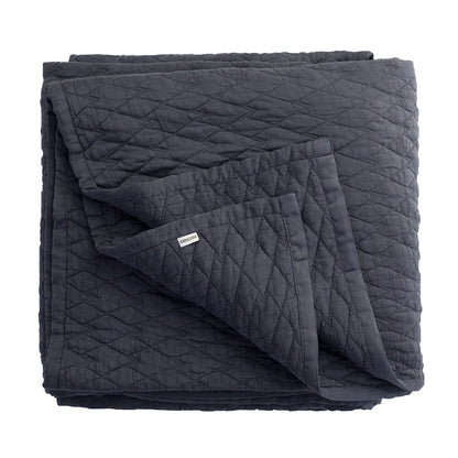 Cariloha Diamond Stitch Bamboo Quilt - Warm Blanket for Queen Bed - Blue Lagoon - Queen, 68" x 94"