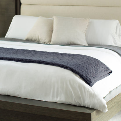 Cariloha Diamond Stitch Bamboo Quilt - Warm Blanket for Queen Bed - Blue Lagoon - Queen, 68" x 94"