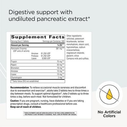 Integrative Therapeutics Bio-Zyme - Systemic Enzymes* - Full-Strength Pancreatic Enzyme Complex to Support Digestive Health* - 200 Tablets