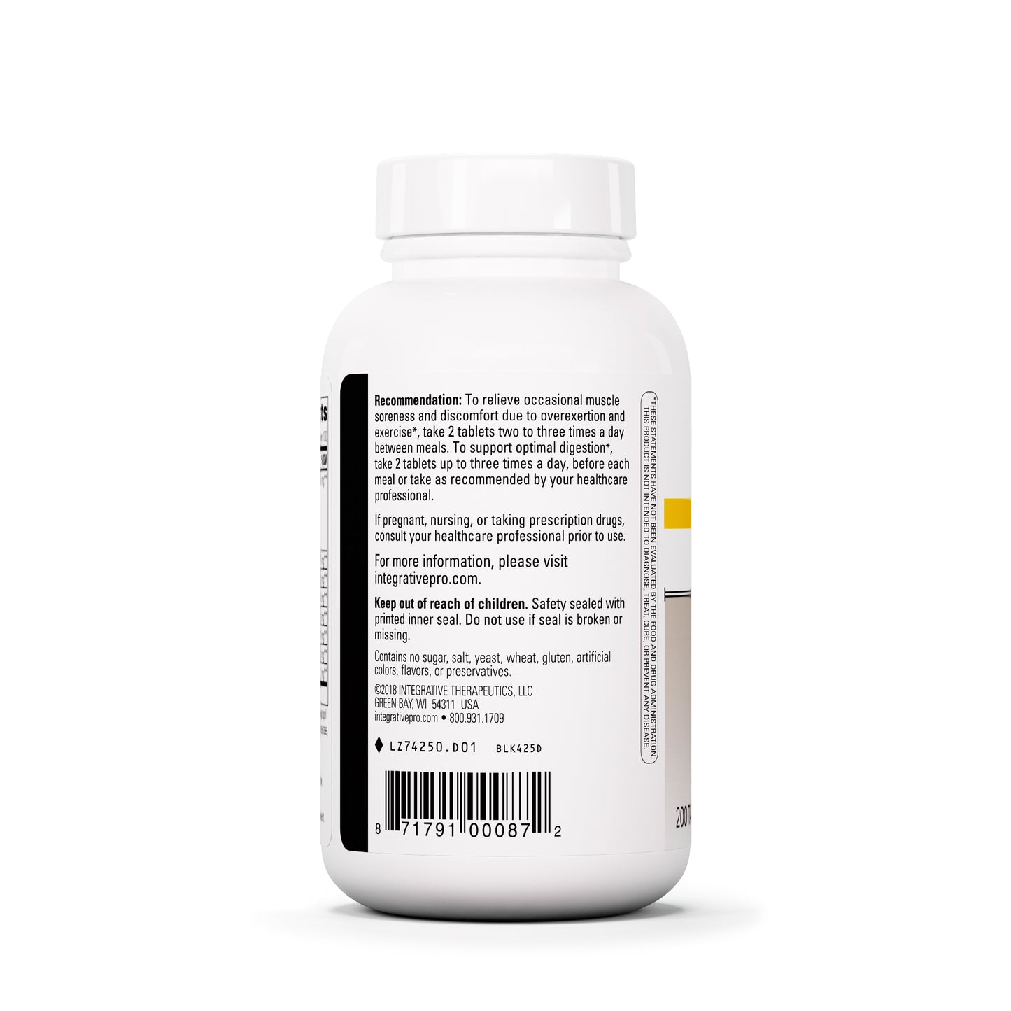 Integrative Therapeutics Bio-Zyme - Systemic Enzymes* - Full-Strength Pancreatic Enzyme Complex to Support Digestive Health* - 200 Tablets