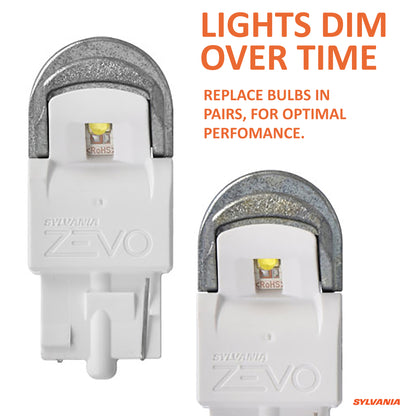 SYLVANIA ZEVO 7440 T20 White LED Bulb, (Contains 2 Bulbs)
