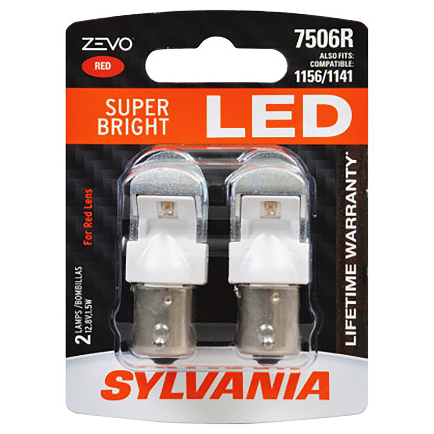 SYLVANIA ZEVO 7506 Red LED Bulb, (Contains 2 Bulbs)