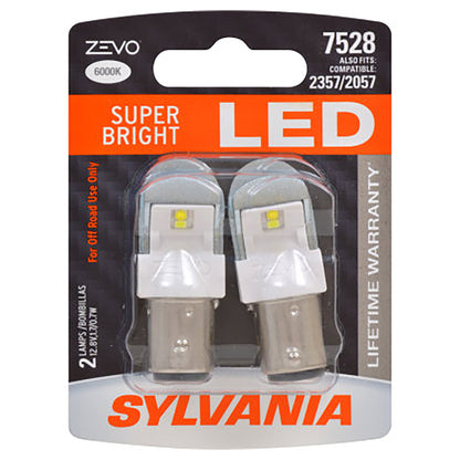 SYLVANIA ZEVO 7528 White LED Bulb, (Contains 2 Bulbs)