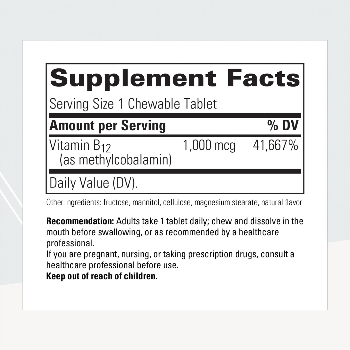 Integrative Therapeutics B-12 Active, Vitamin B12, Supports Nerve Function*, Cherry Flavored, 30 Chewable Tablets - 2 Pack