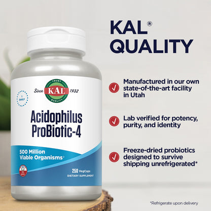 KAL Acidophilus Probiotic, 250 Count (Pack of 1)
