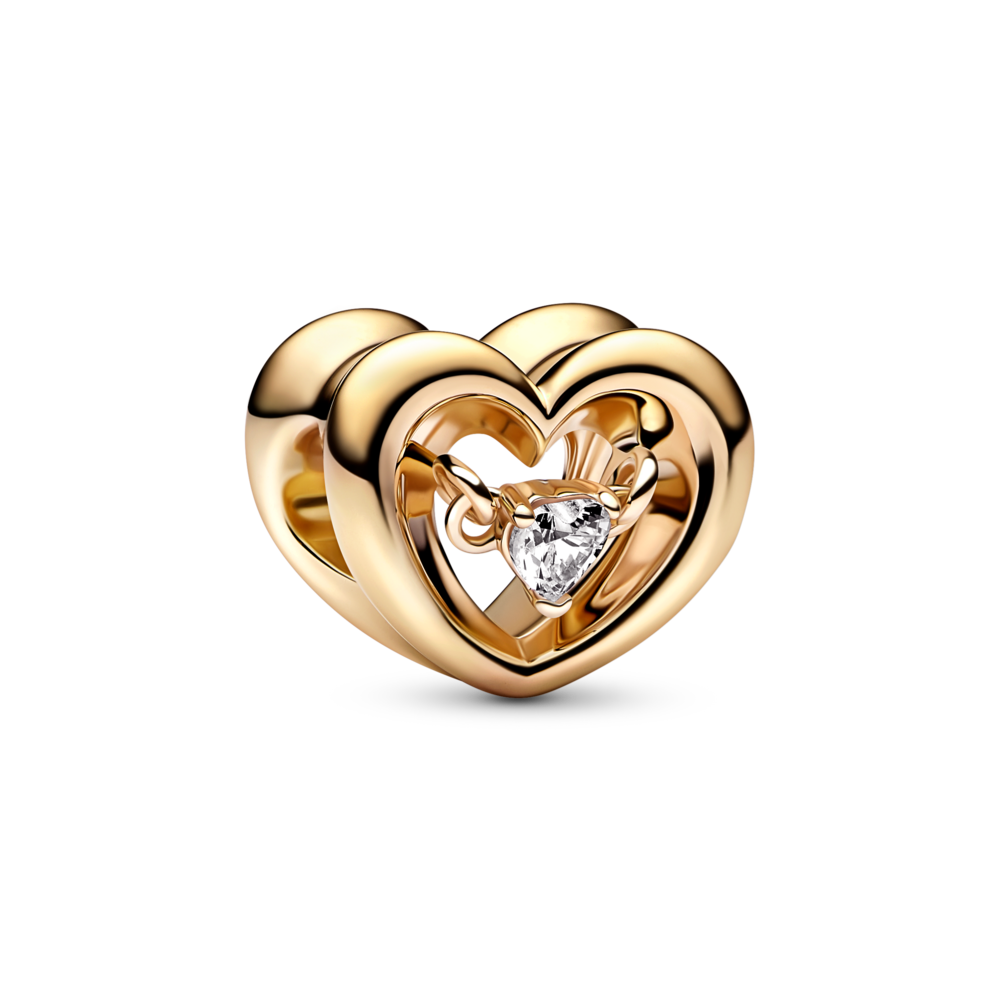 Pandora Radiant Heart & Floating Stone Charm,with Gift Box