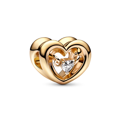 Pandora Radiant Heart & Floating Stone Charm,with Gift Box