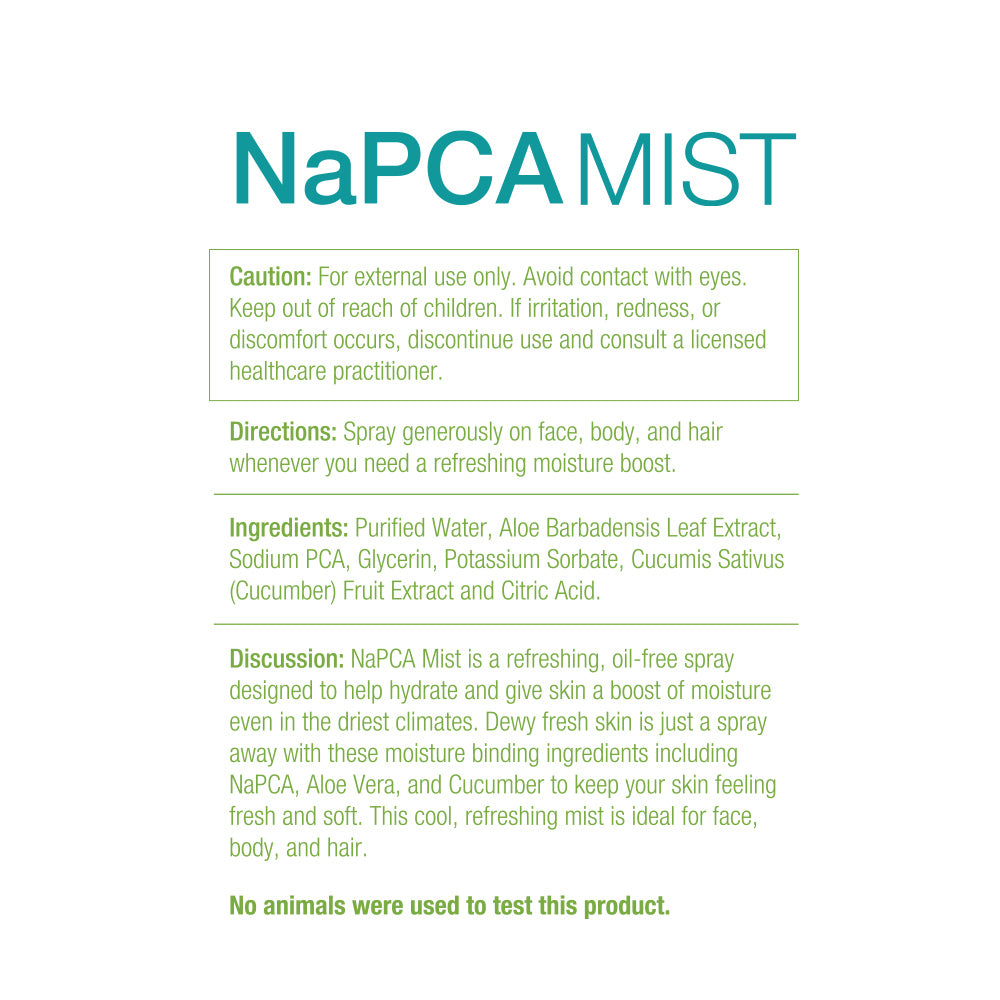 Life-flo NaPCA Mist | Hydrating Spray for Face, Body and Hair | With Aloe and Sodium PCA for Softer, Fresher Skin | 8oz