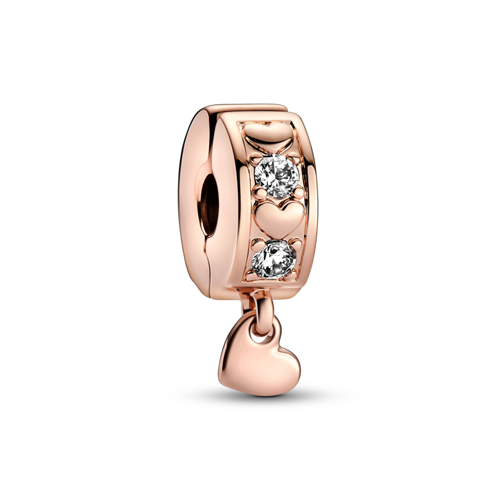 PANDORA Infinite Hearts Sparkling Dangling Clip Charm, With Gift Box