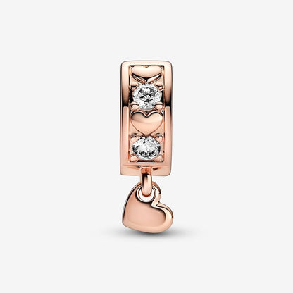PANDORA Infinite Hearts Sparkling Dangling Clip Charm, With Gift Box