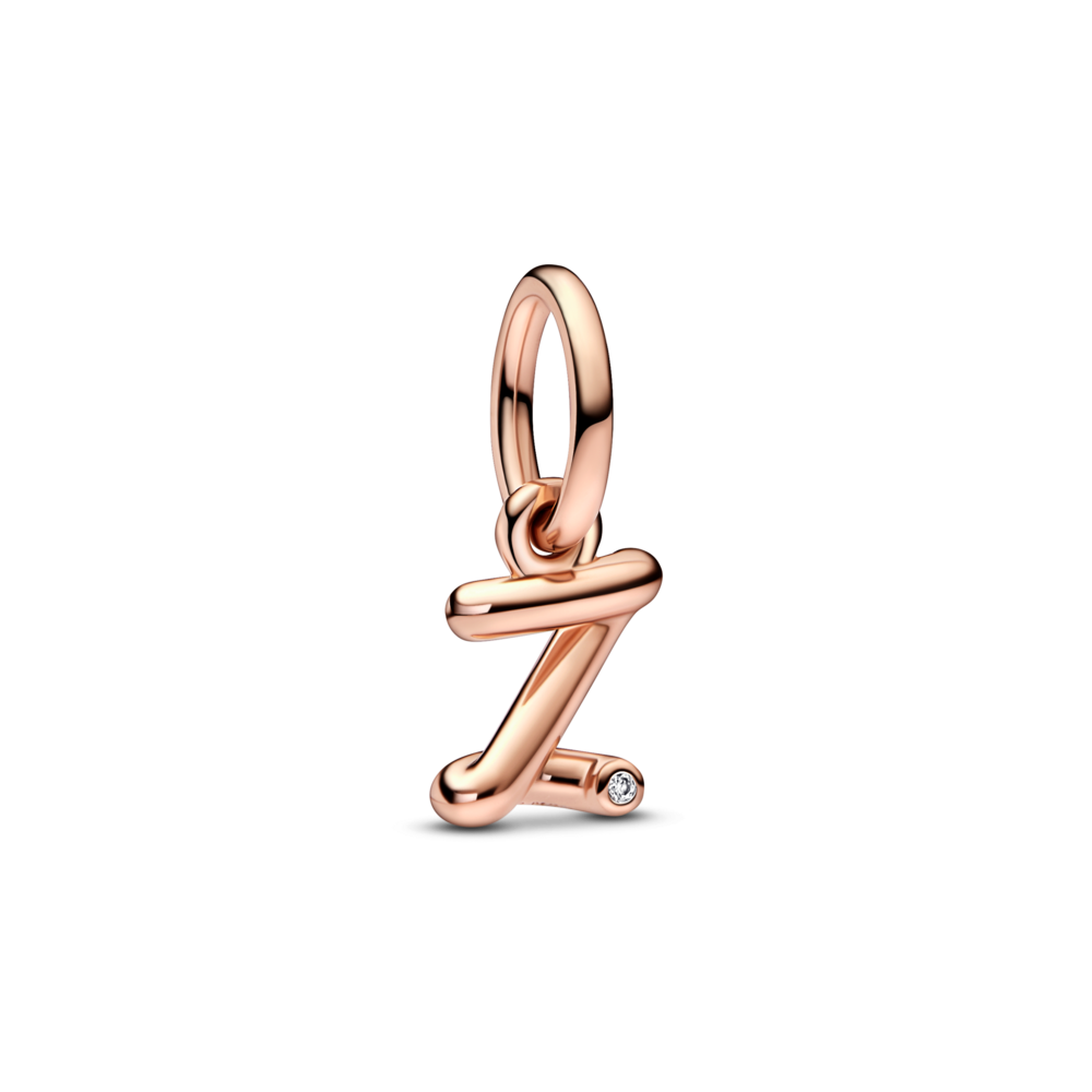 Pandora Letter z Script Alphabet Dangle Charm,with Gift Box