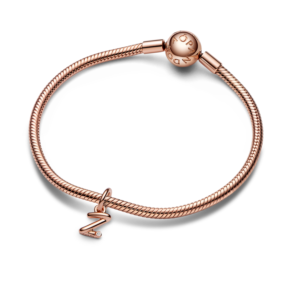 Pandora Letter z Script Alphabet Dangle Charm,with Gift Box