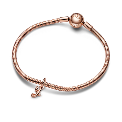 Pandora Letter y Script Alphabet Dangle Charm,with Gift Box