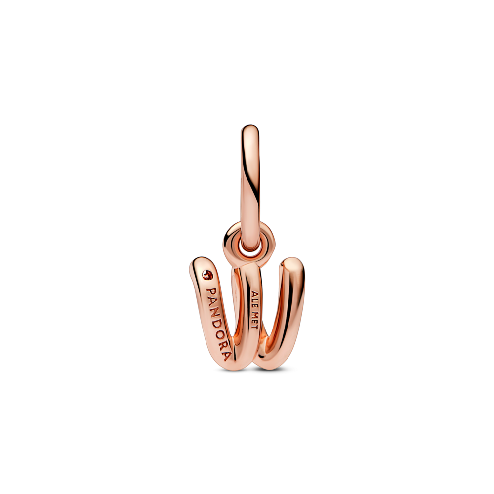 Pandora Letter w Script Alphabet Dangle Charm,with Gift Box