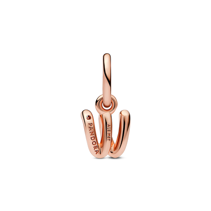 Pandora Letter w Script Alphabet Dangle Charm,with Gift Box