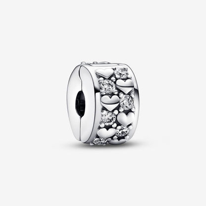 PANDORA Infinite Hearts Sparkling Clip Charm, With Gift Box