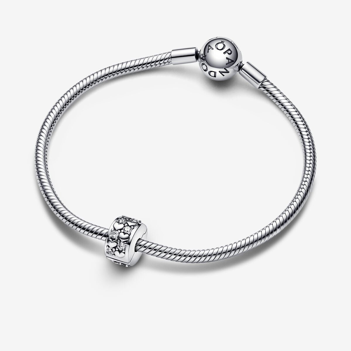 PANDORA Infinite Hearts Sparkling Clip Charm, With Gift Box